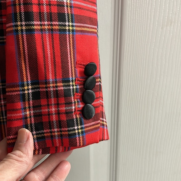 Beautiful J.Crew  tartan plaid tuxedo blazer size 0 worn once - Picture 4 of 8